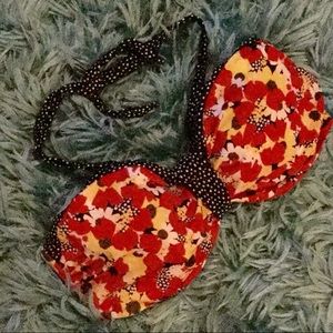 Swim suit top, lightly padded with underwire